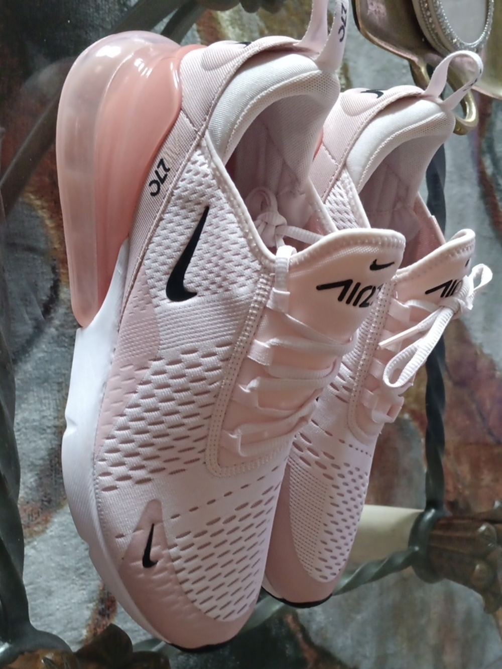 Nike Women’s Athletic Sneakers in Light Pink and Black Accents